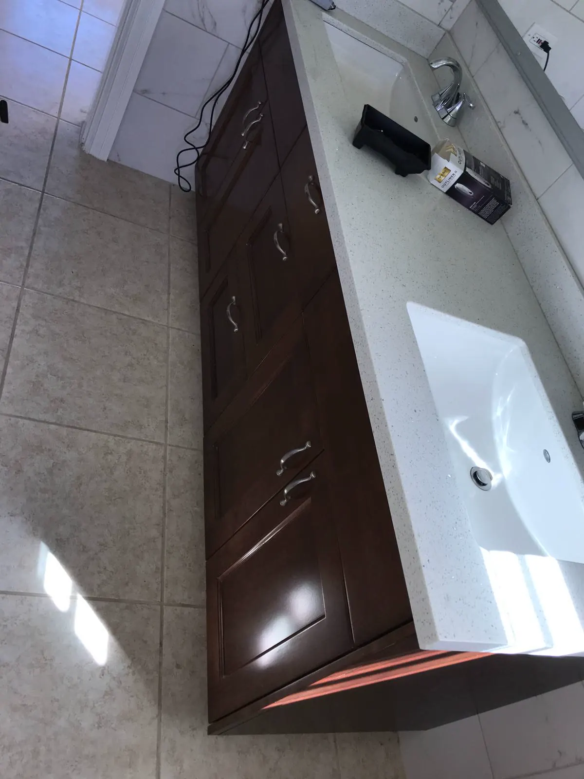 Bathroom fixture layout planning for Long Point Nevis residence