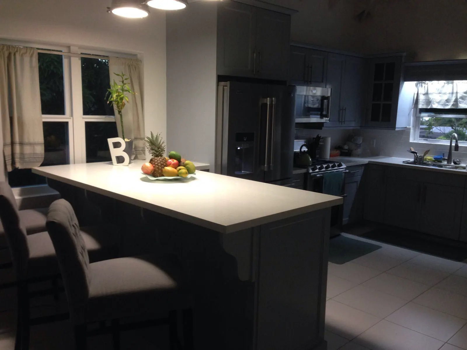 Refined kitchen joinery and finish carpentry in Nevis residence