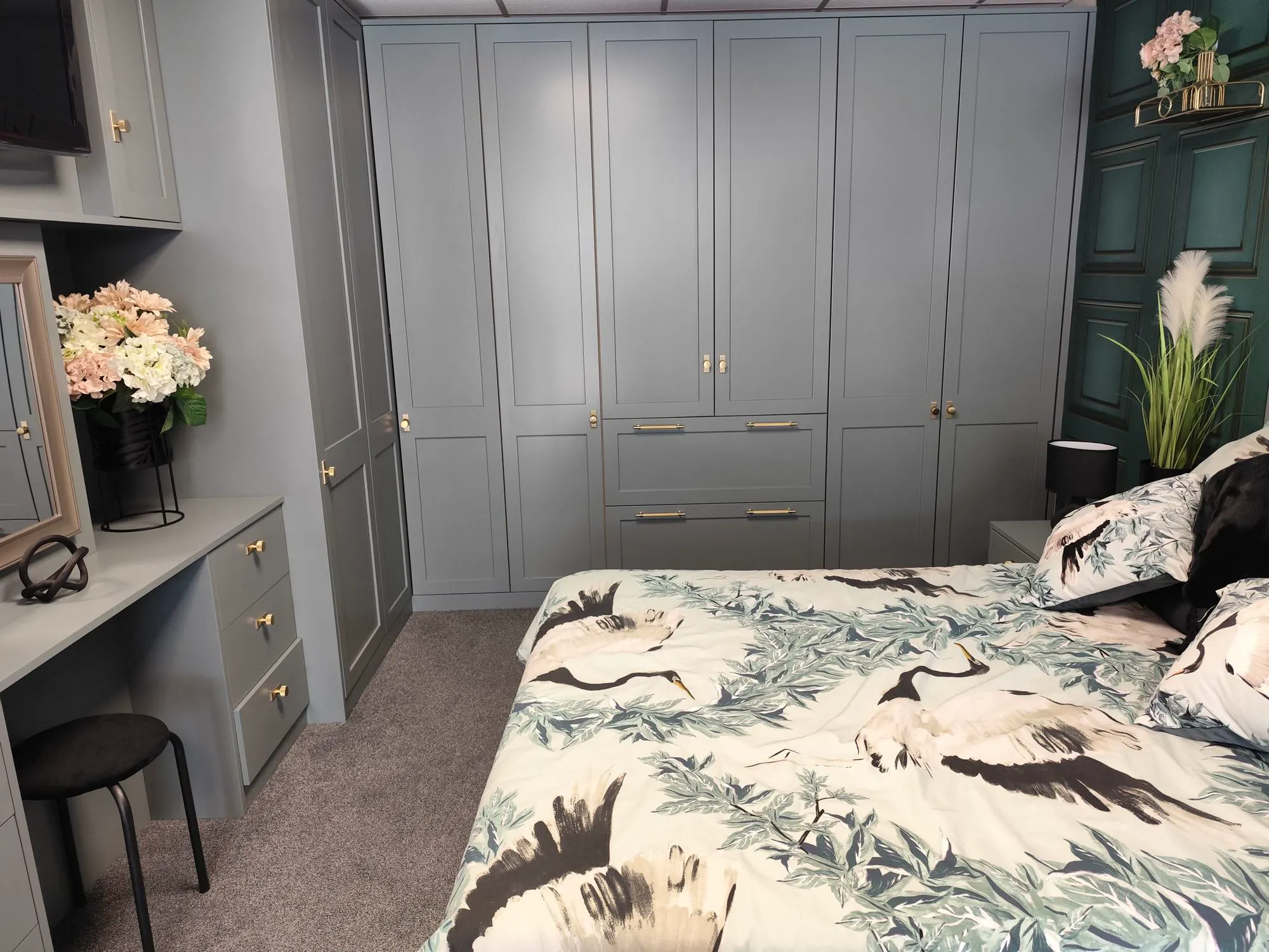 Master suite wardrobe cabinetry project in Fern Hill Nevis